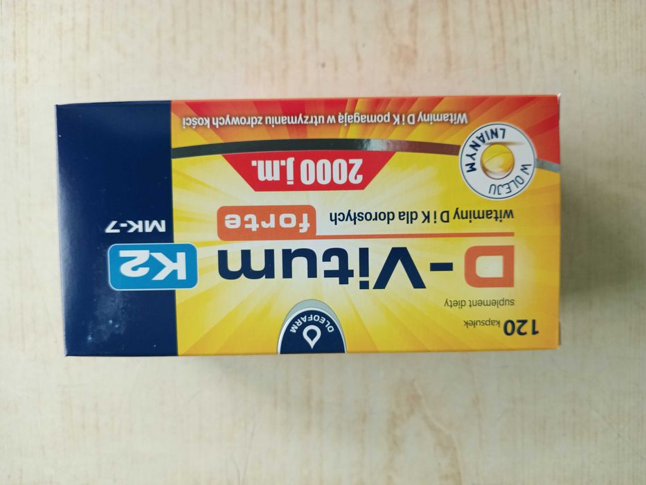 D-Vitum Forte 2000 j.m. K2 MK-7 witaminy D i K 120 kapsułek