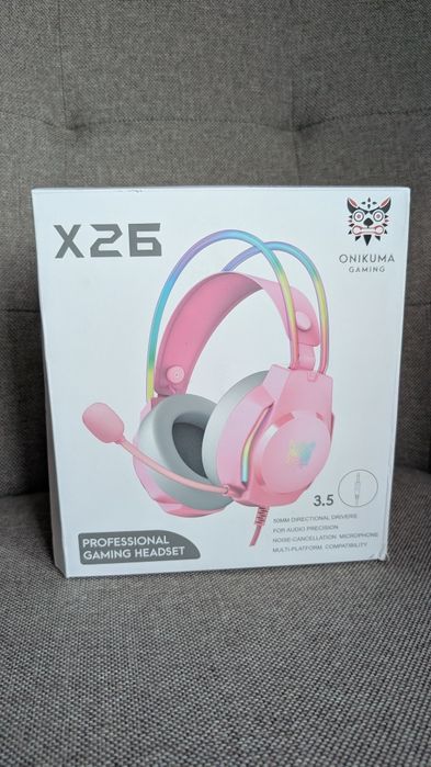 Навушники рожеві Onikuma gaming x26