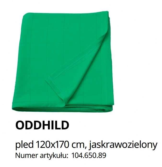 Koc pled Ikea oddhild 120x170