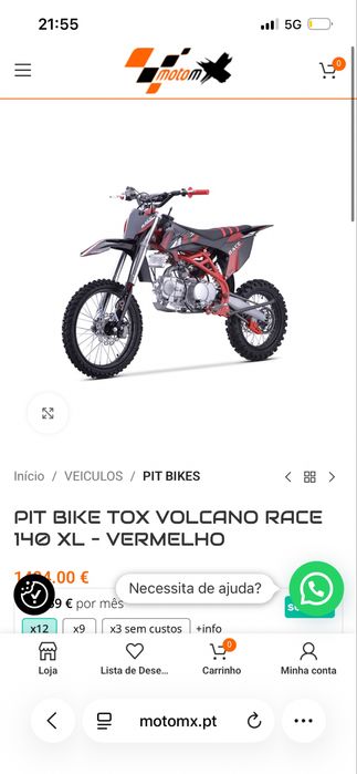 PitBike XL Tox Volcano 140cc