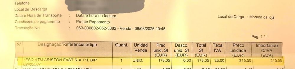 Esquentador Novo