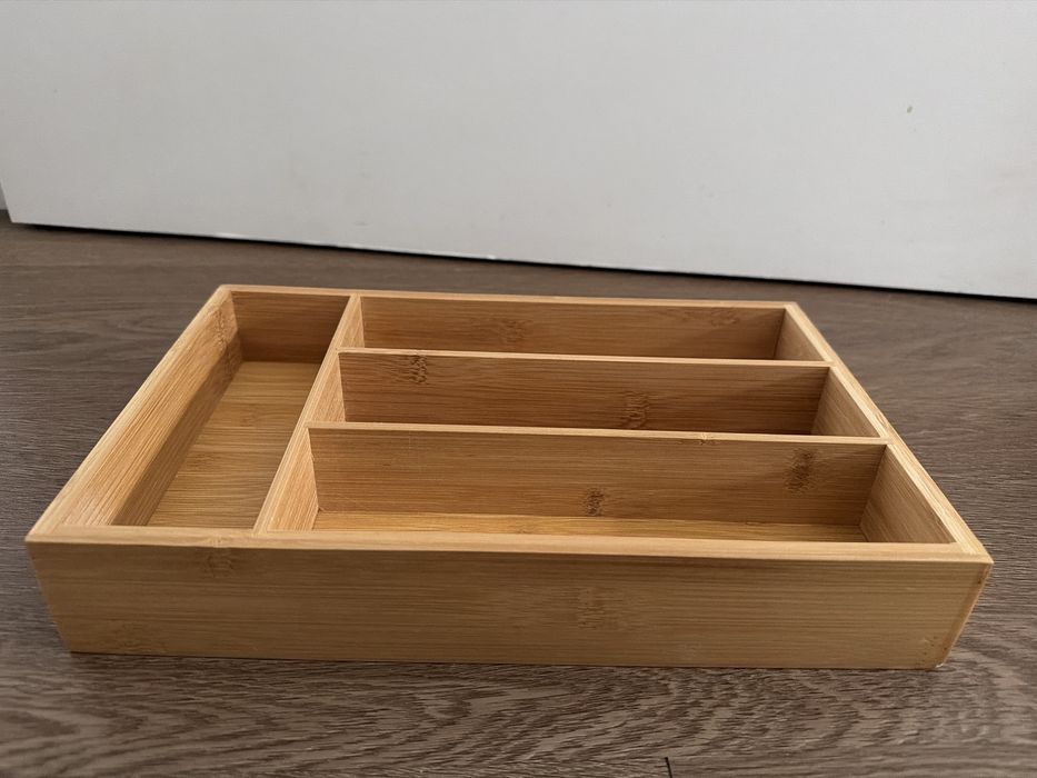 Organizador de talheres em bambu