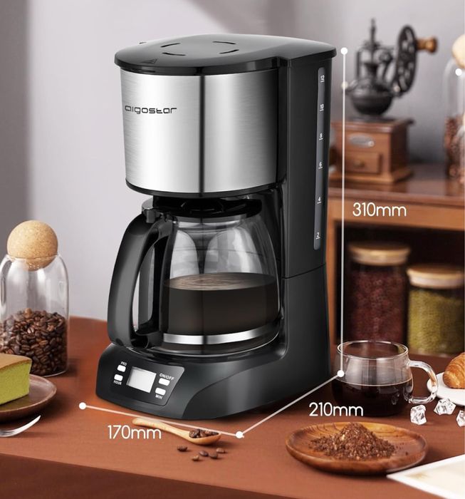 Máquina de Café Aigostar Basic Black & White — nova na caixa