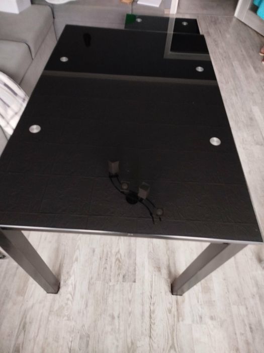 Stół szklany i ława szklana