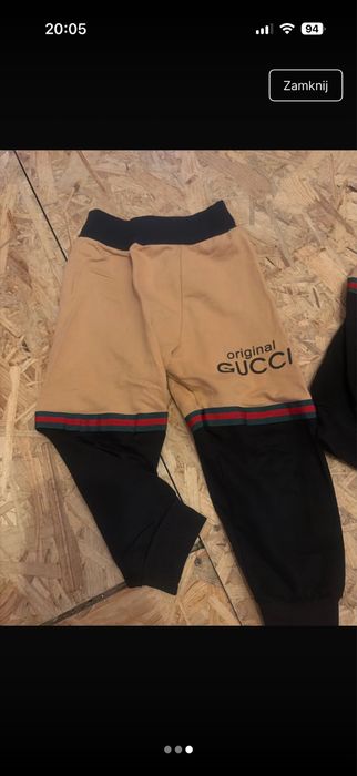 Dres dresik bawełniany 92 bez ocieplenia robiony na styl gucci