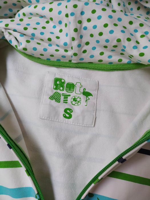 Bluza z krótkim rękawem, kaptur, zamek - XS, S