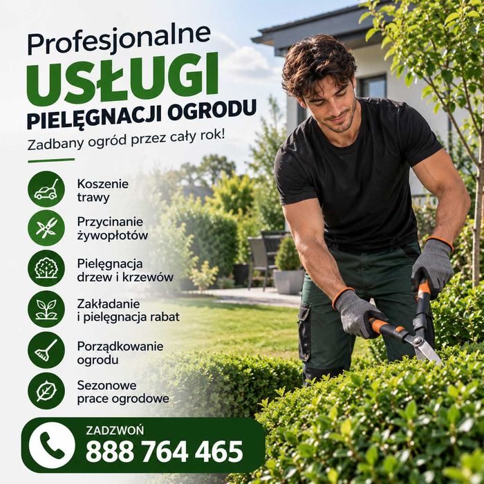 Usługi ogrodnicze | Pielęgnacja ogrodów | Koszenie trawy | Przycinanie żywopłotów