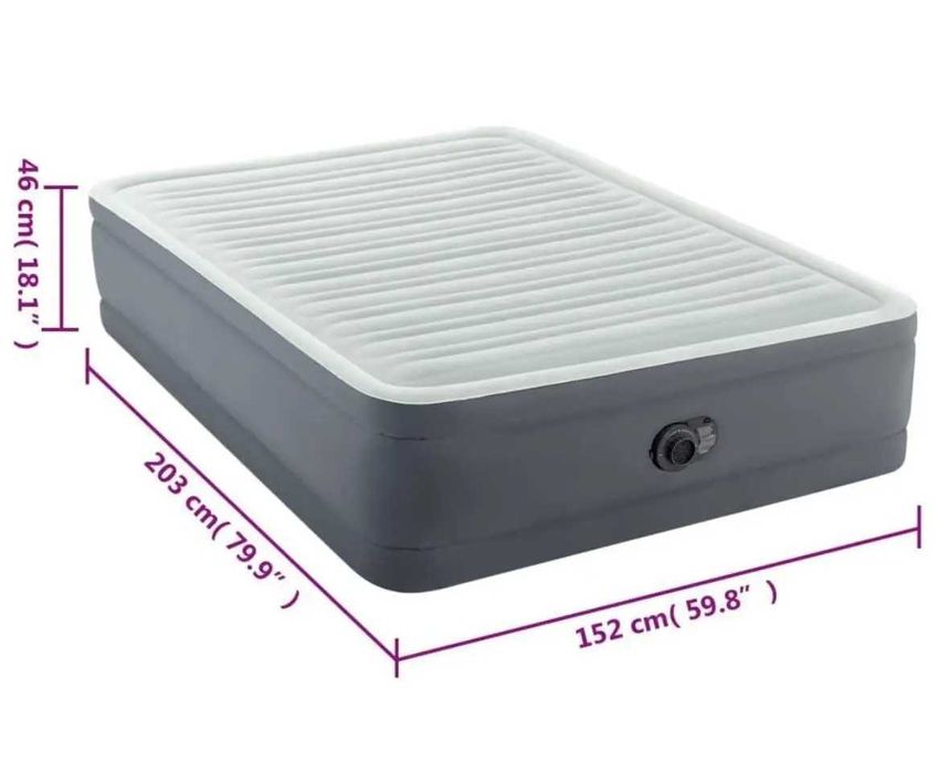 Ліжко матрац надувний двоспальний 203*152 см / Кровать матрас надувной