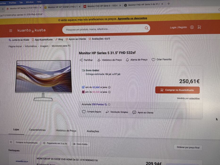 Monitor HP 542sf