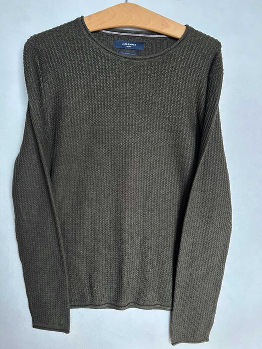Jack & Jones _ Ciemnozielony sweterk lekki XS/S