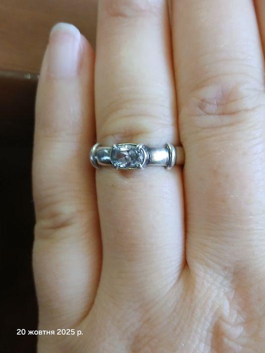 Срібні прикраси,сережки і каблучка