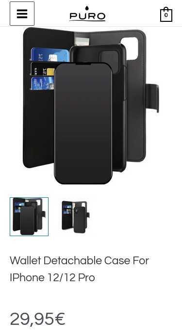 Capa Destacável iPhone 12/12 Pro