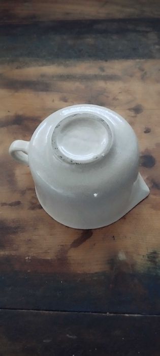 Hand-painted rustic ceramic pitcher and small dipper424290876717813767