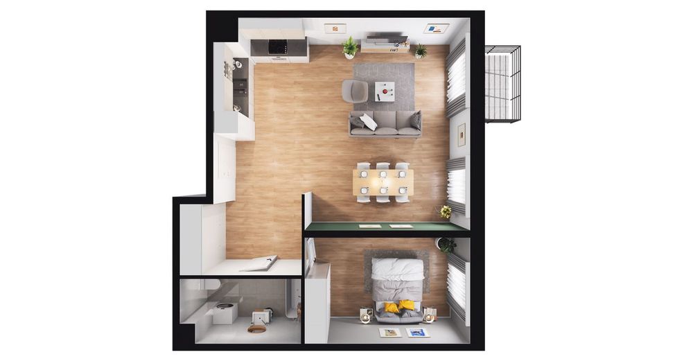 2-pokojowe mieszkanie 61m2 + balkon Bez Prowizji