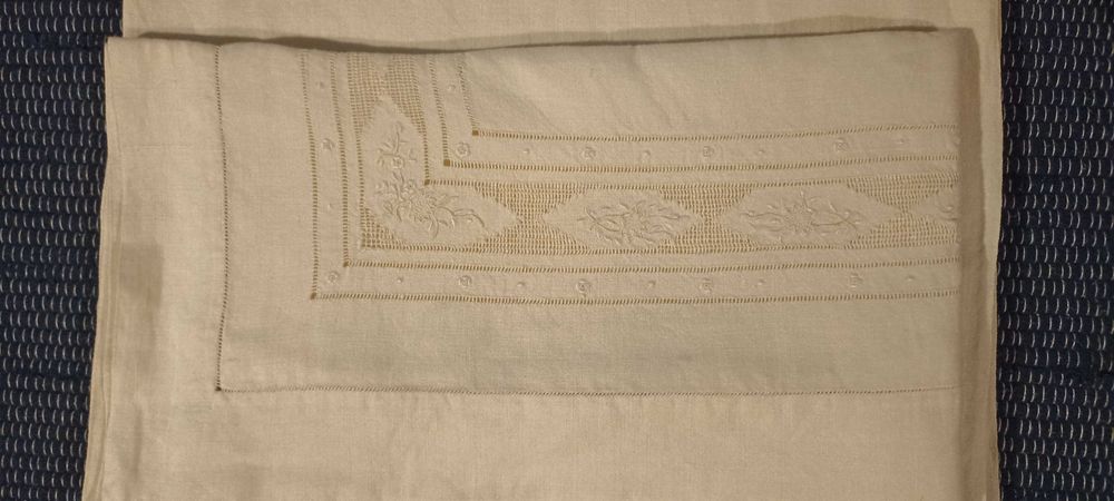 Lençol de linho, solteiro, com uma fronha