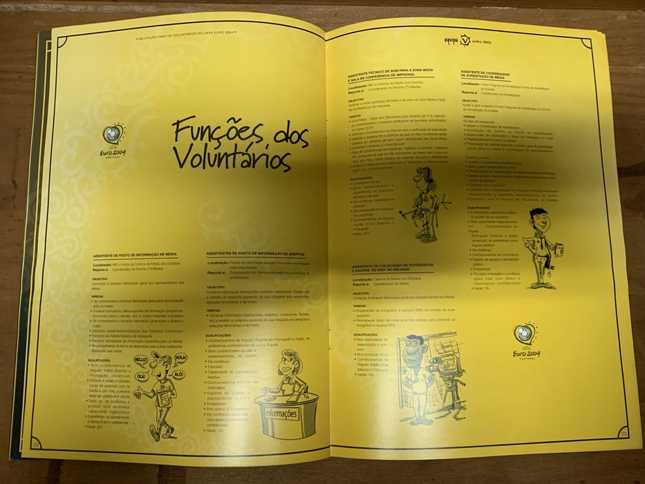 Revista para os voluntarios do Euro 2004