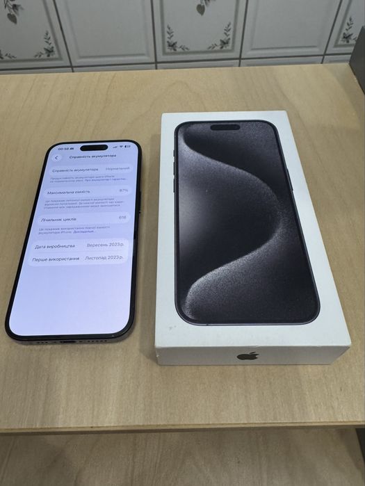 Смартфон Apple iPhone 15 Pro 256GB Black Titanium MTUC3J/A