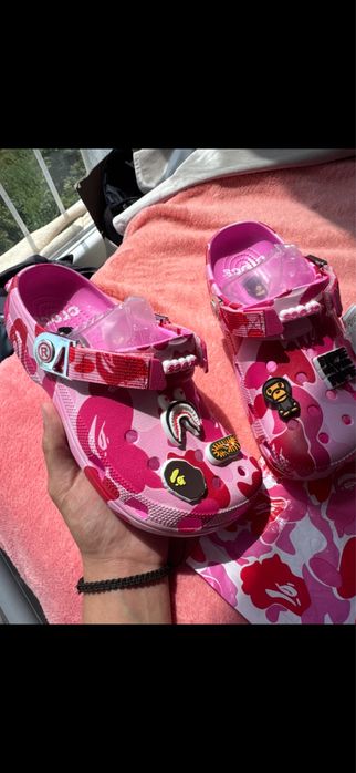 Crocs X Bape Rozówe