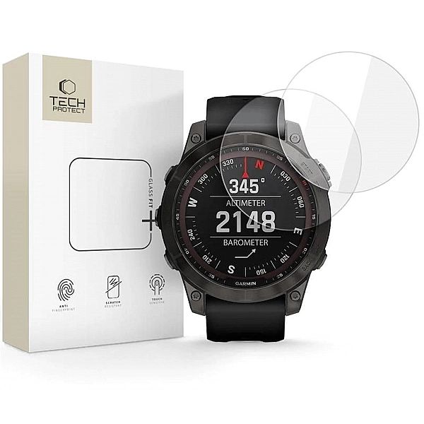 Szkło Hartowane Tech-Protect Glass Fit+ 2-Pack Garmin Fenix 7 / 7 Pro