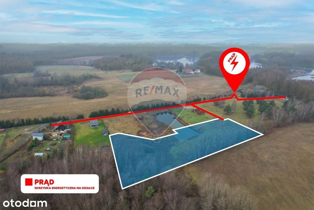 Działka ze stawem, przy jeziorze Wielatowo MPZP - Widok 5