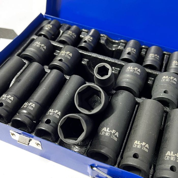 Набір ударних головок низьких та високих 1/2 35од. (10-32мм)