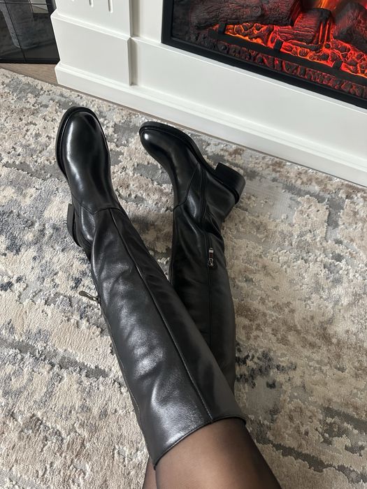 Чоботи шкіра з хутром