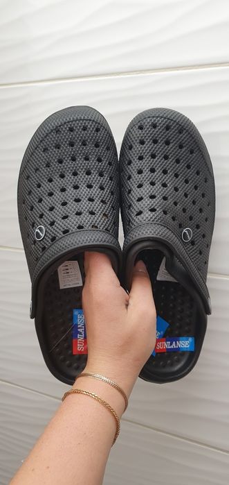 Klapki laczki krokodylki a'la crocs ogrodowe 44 czarne lub 43 45 46