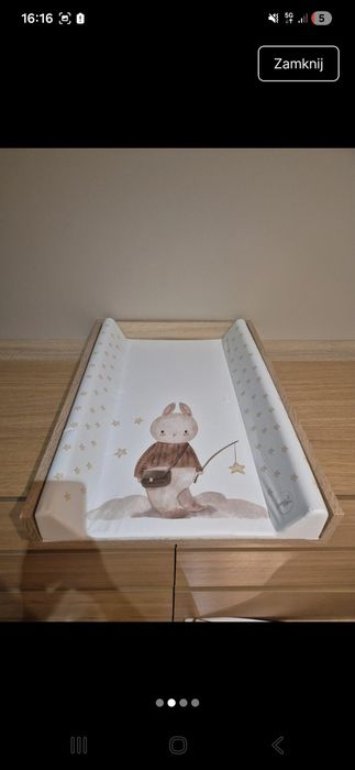 Przewijak na komodę Malm Ikea z blendą maskującą + utwardzony przewija