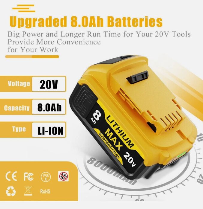 Акумулятор DeWALT 20 volt max 8.0Ah Li-Ion