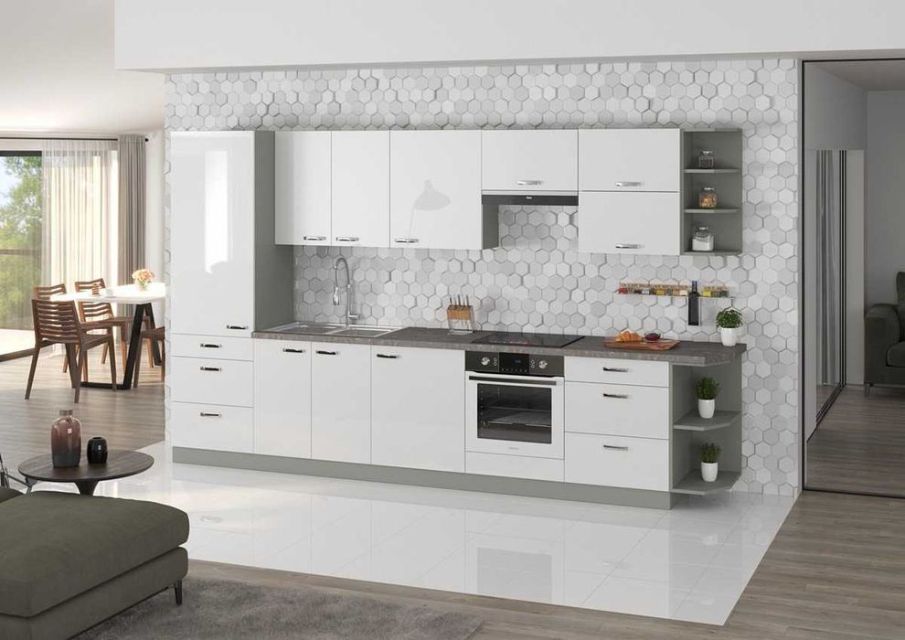 Meble Kuchenne IGA 180cm Kuchnia MDF POŁYSK 3 kolory