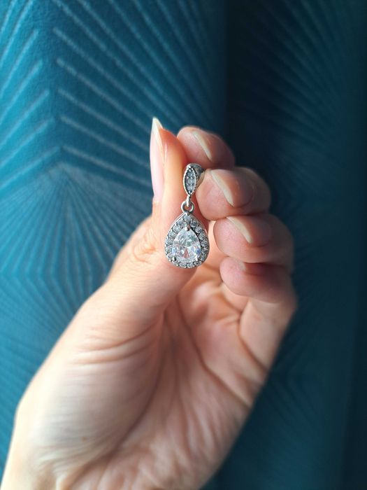 Grzebyk do włosów + kolczyki - piękny ślubny zestaw