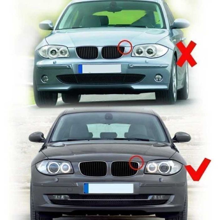 Nerki grill atrapa Czarny do BMW E81 E82 E87 E88 LCI LIFT 2007/2011