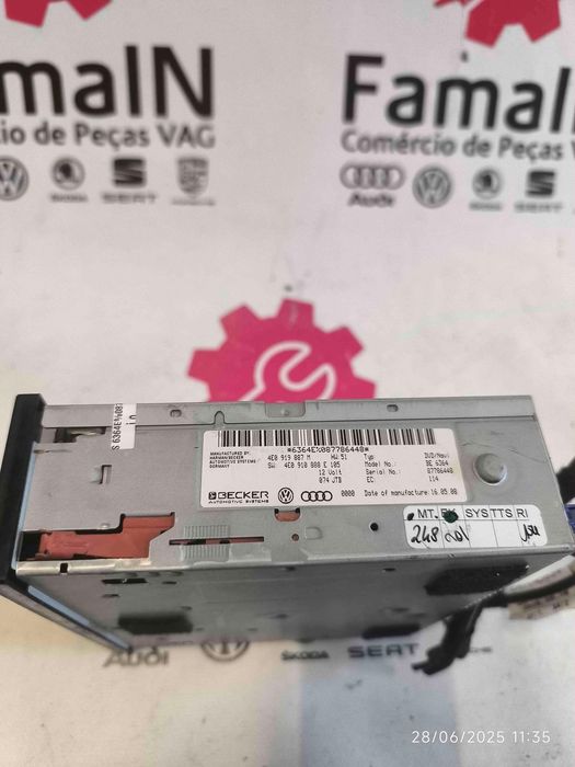 Rádio / Auto Rádio AUDI A6 C6 3.0 TDI quattro (171 kW / 233 cv) [06.2006 - 10.2008] 4E0919887M (OEM) | 4E0910888E (OEM)