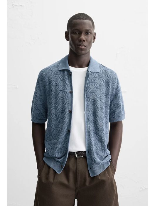 Трикотажна сорочка в ромби ZARA (Розмір L