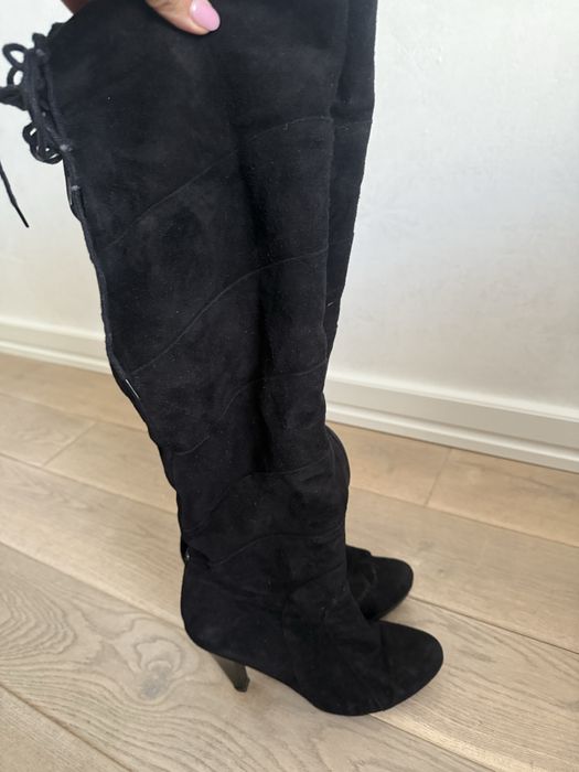 Замшеві ботфорти розмір 40
