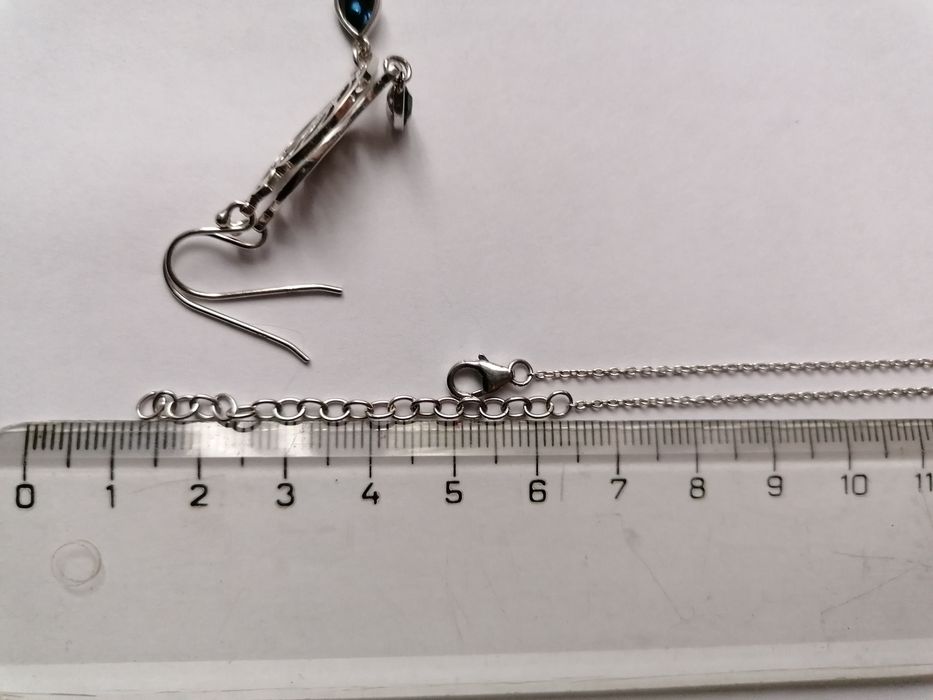 YES Pavoni Komplet naszyjnik kolczyki srebro kryształy