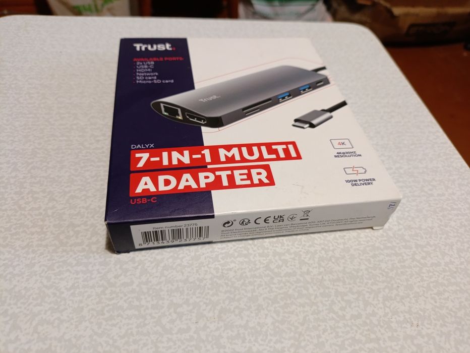 Многопортовый адаптер USB-C 7-в-1 Trust Dalyx
