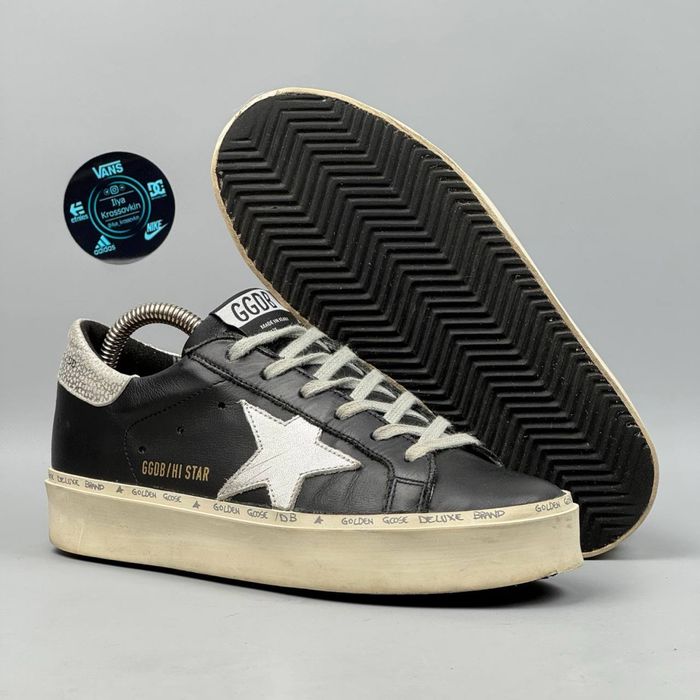 Кеды Golden Goose GGDB Hi Star кроссовки голден гус золотой гусь обувь кеди кросівки взуття шкіряне черевики ботинки кожа классические потертые