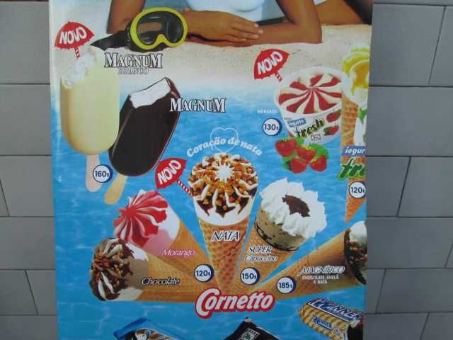 Raro Cartaz Gelados Olá Anos 90