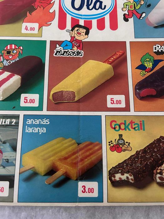 Parte do Cartaz de Gelados Olá de 1977