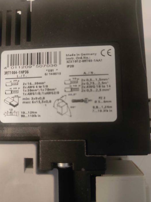 Siemens Sirius stycznik mocy AC-3 115A 55kW 3RT1054