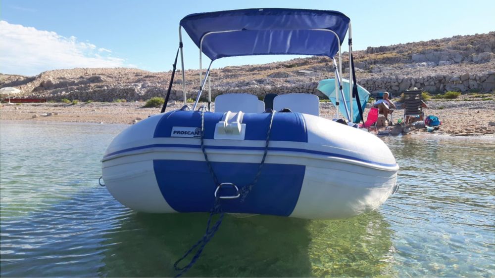 KOMPLET NA WODĘ - Ponton Proscan Marine + Yamaha 25KM + Przyczepa