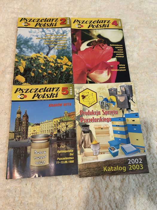 Czasopismo Pszczelarz Polski 1998 nr 2,4,5 + katalog gratis