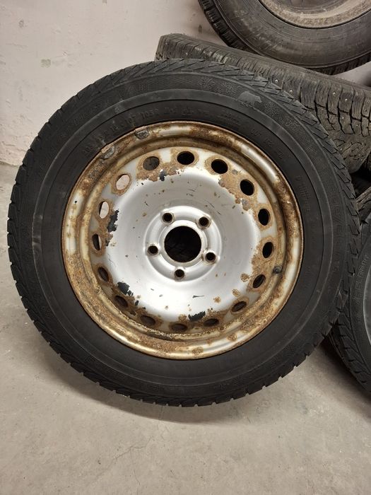 Зима пара 205/65/16 С шини + диски 6j16 et 50 5×118  трафік Рено