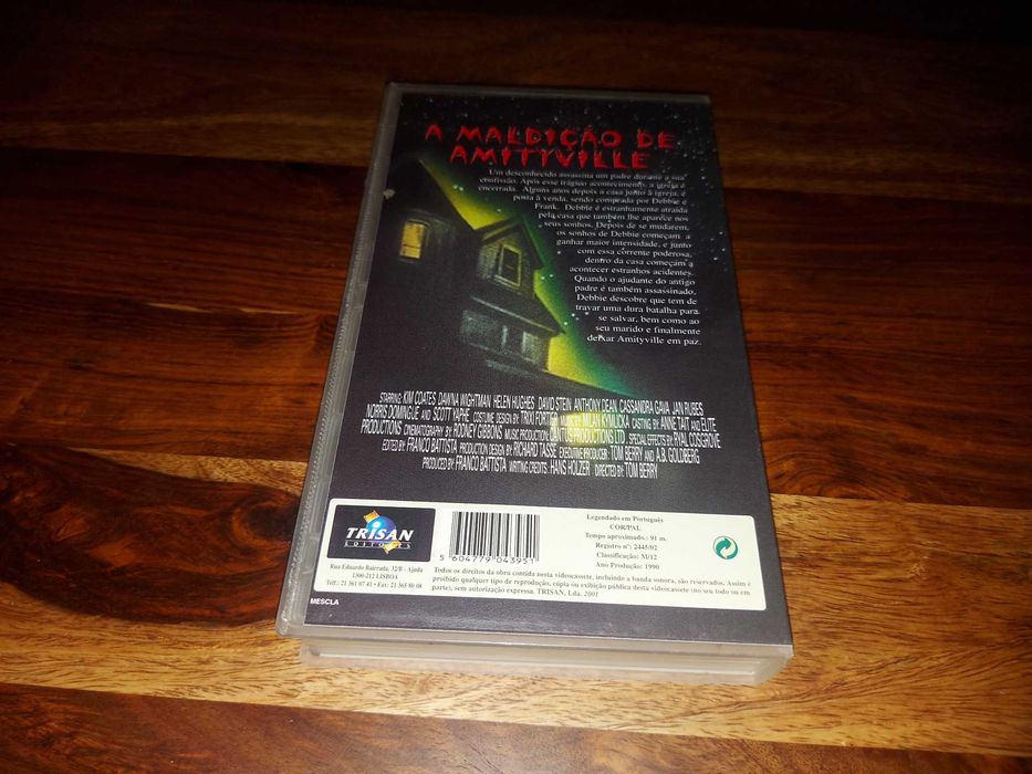 A Maldição de Amytiville - 1990 - filme de terror em VHS