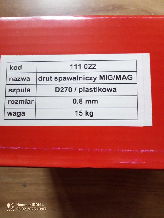 Drut spawalniczy do migomatu 0,8 x 15 kg