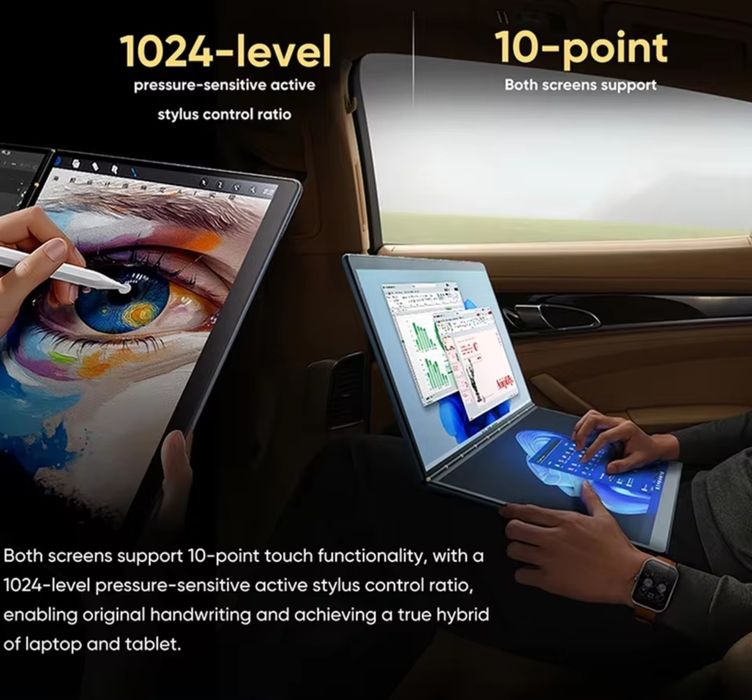 Portátil N-ONE NBook Air Dual Screen – 2 Ecrãs + Acessórios – Como Nov