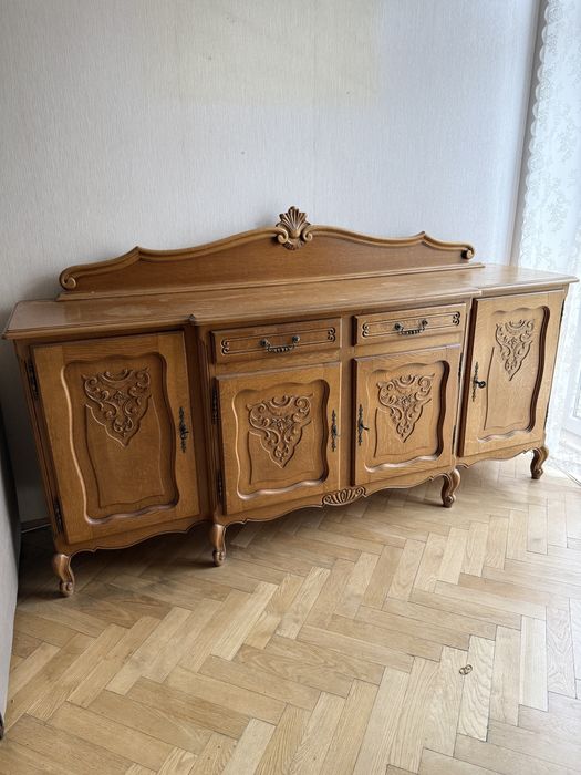 Komoda w stylu ludwikowskim drewniana dębowa vintage