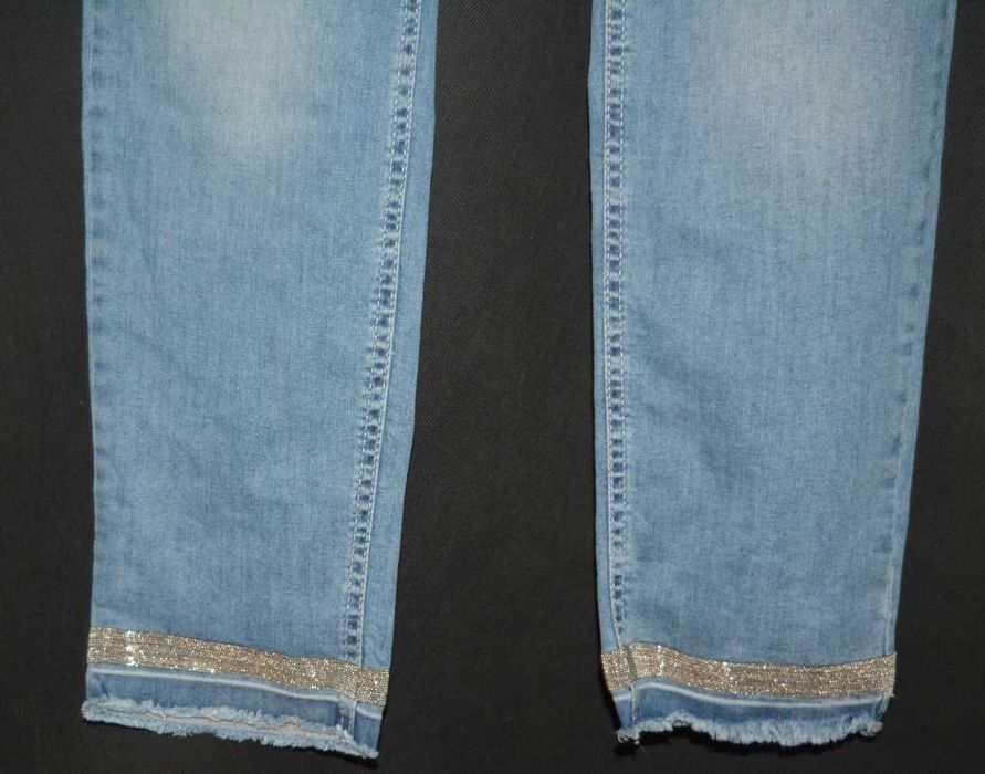 Jeansy Mac Pipe Fringe Chain W42 L27