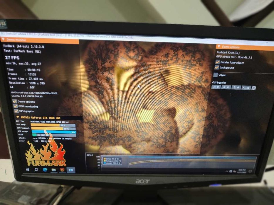 GIGABYTE GV-N1060WF2OC-3GD - nVidia GTX 1060 - 3GB - 192bit - пломби